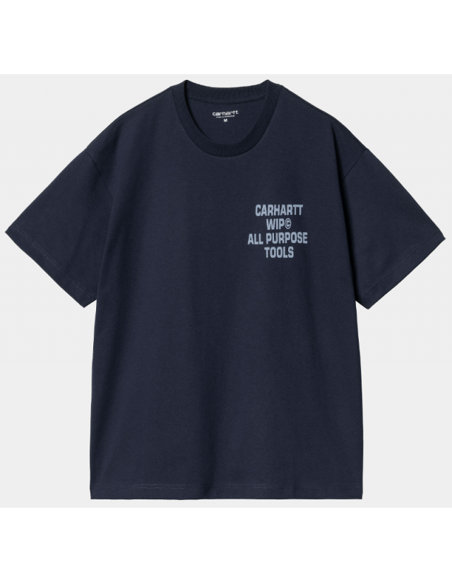 Carhartt Wip Cross Screw T-Shirt - Air Force Blue - Men's T-Shirt  - Cover Photo 1