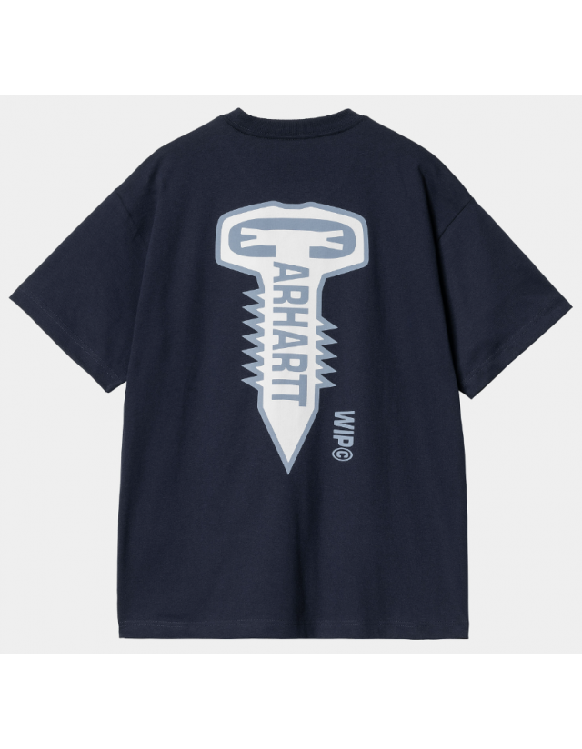 Carhartt Wip Cross Screw T-Shirt - Air Force Blue - Men's T-Shirt  - Cover Photo 2