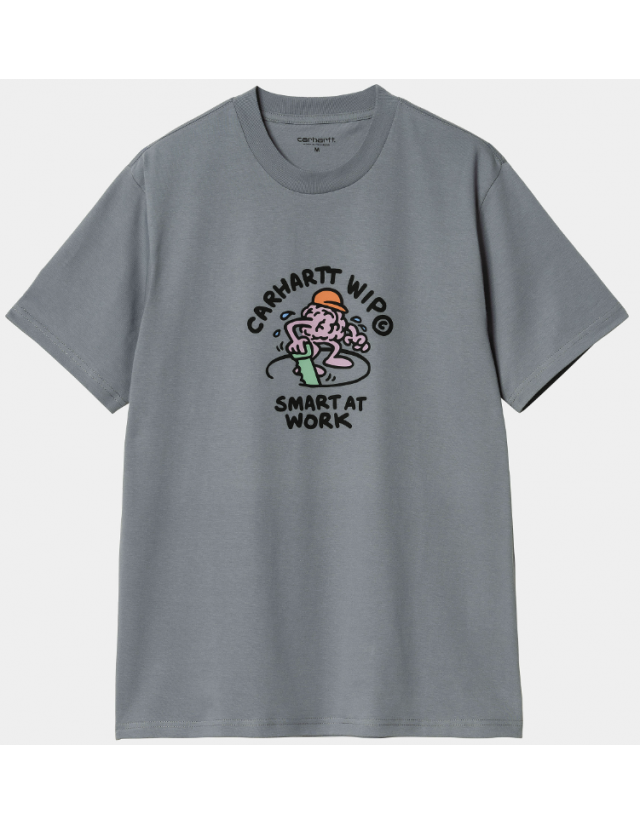 Carhartt Wip Smart T-Shirt - Dove Grey - Men's T-Shirt  - Cover Photo 1