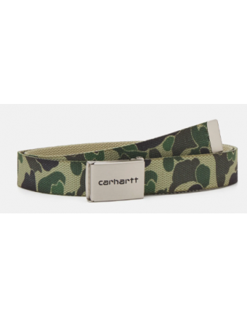 Carhartt Wip Clip Belt Chrome - Camo Duck Green - Product Photo 1