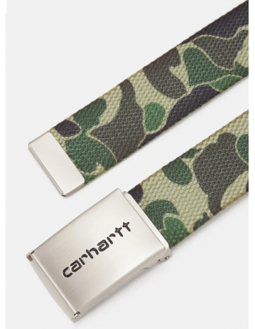 Carhartt Wip Clip Belt Chrome - Camo Duck Green - Product Photo 2