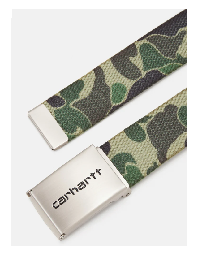 Carhartt Wip Clip Belt Chrome - Camo Duck Green - Ceinture  - Cover Photo 2