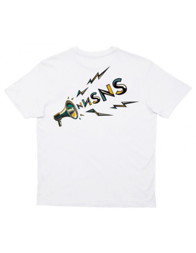 Nnsns Clothing Megaphone T-Shirt - White - T-Shirt Voor Heren  - Cover Photo 1