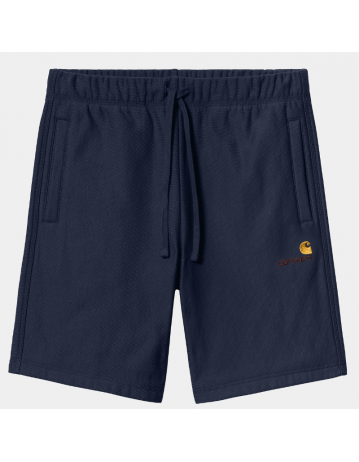 Carhartt Wip American Script Sweat Short - Air Force Blue - Product Photo 2