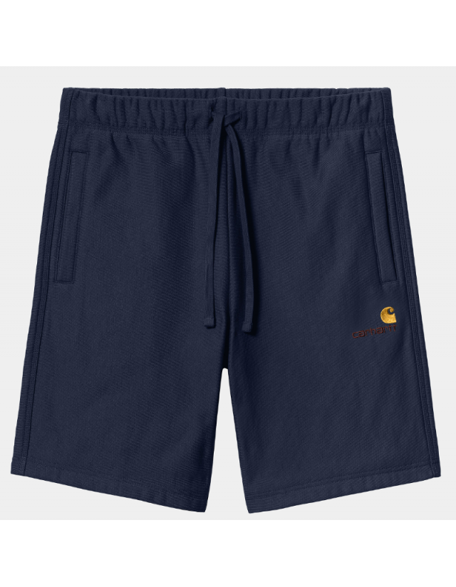 Carhartt Wip American Script Sweat Short - Air Force Blue - Shorts  - Cover Photo 2