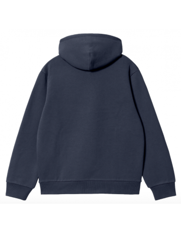 Carhartt Wip Hooded Carhartt Sweat - Af Blue / Malbec - Product Photo 2