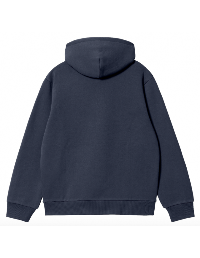 Carhartt Wip Hooded Carhartt Sweat - Af Blue / Malbec - Sweat Homme  - Cover Photo 2