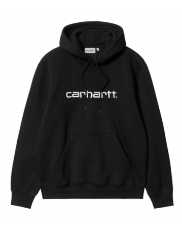 Carhartt Wip Hooded Carhartt Sweat - Black / White - Product Photo 1