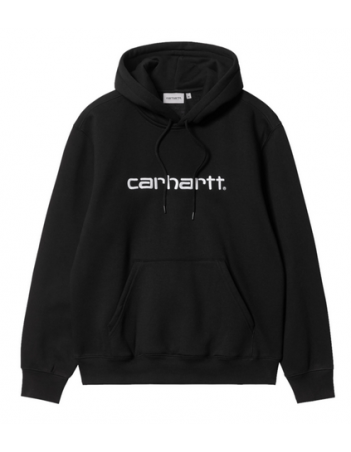 Carhartt WIP Hooded Carhartt sweat - Black / White - Veste Homme - Miniature Photo 1