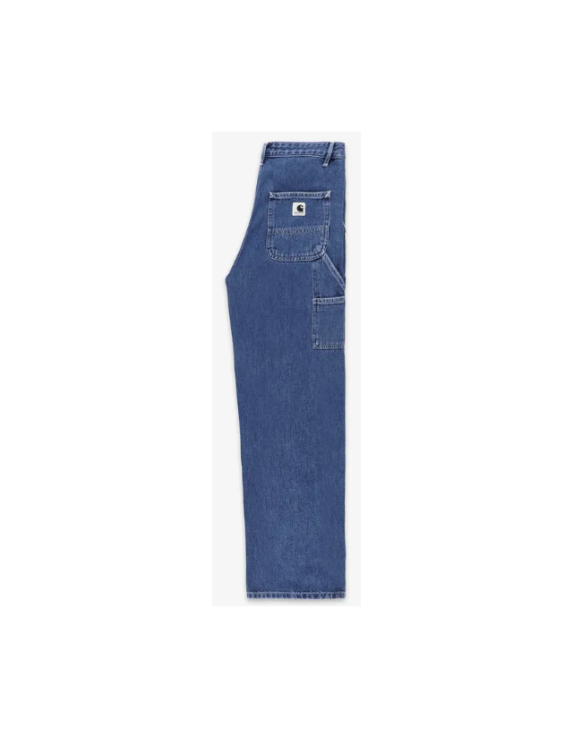 Carhartt Wip W' Pierce Pant Sraight - Blue Stone Washed - Pantalon Femme  - Cover Photo 1