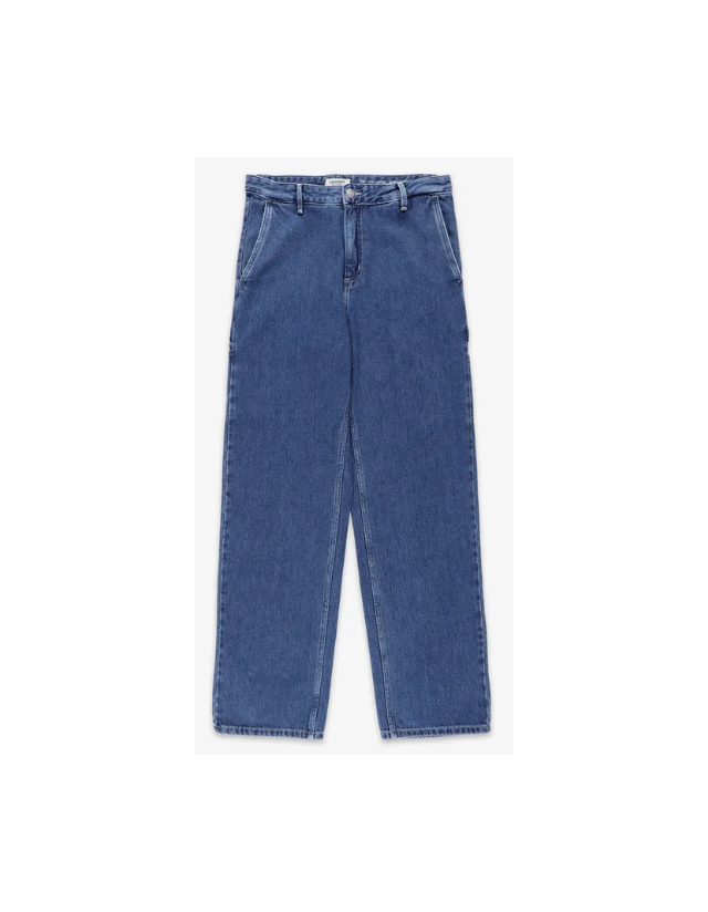 Carhartt Wip W' Pierce Pant Sraight - Blue Stone Washed - Women's Pants  - Cover Photo 2