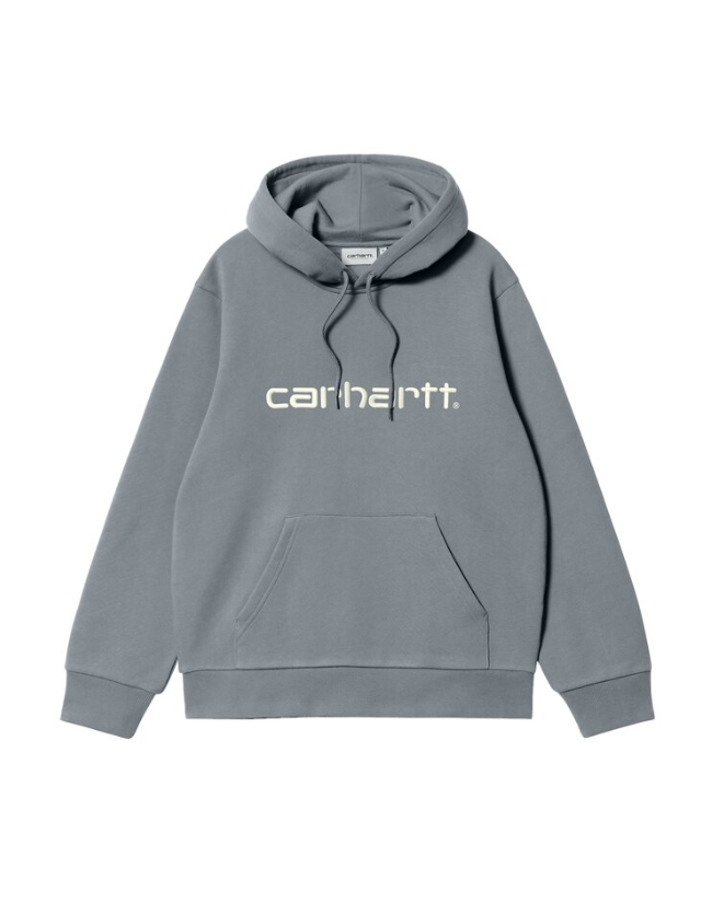 Carhartt Wip Hooded Carhartt Sweat - Dove Grey / Wax - Sweat Homme  - Cover Photo 2