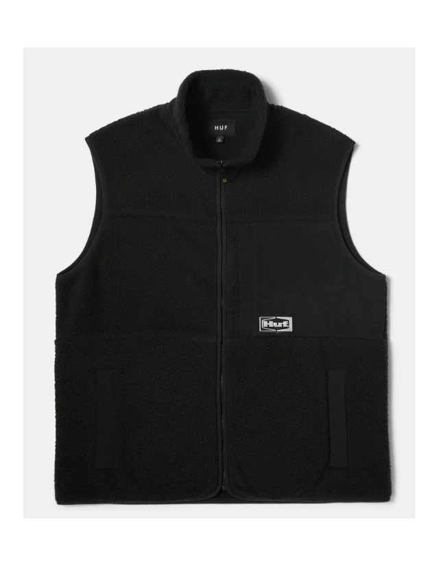 Huf Sonoma High Pile Vest - Black - Mann Jacke  - Cover Photo 2