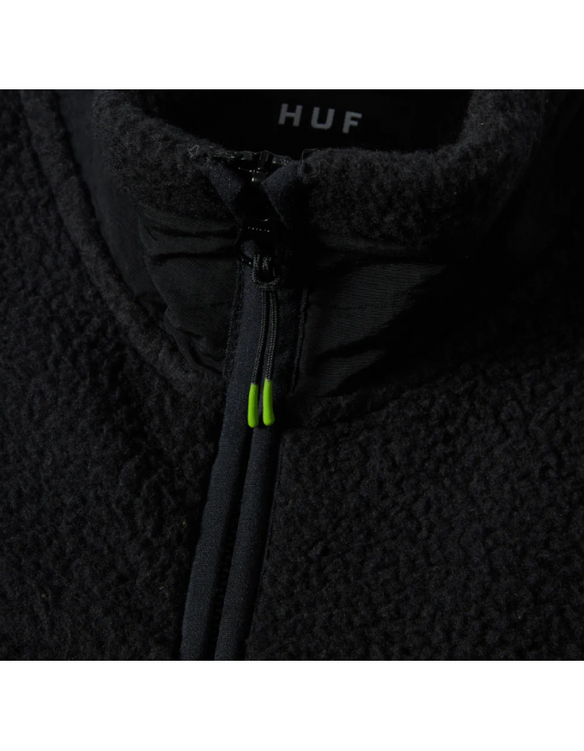 Huf Sonoma High Pile Vest - Black - Man Jas  - Cover Photo 4