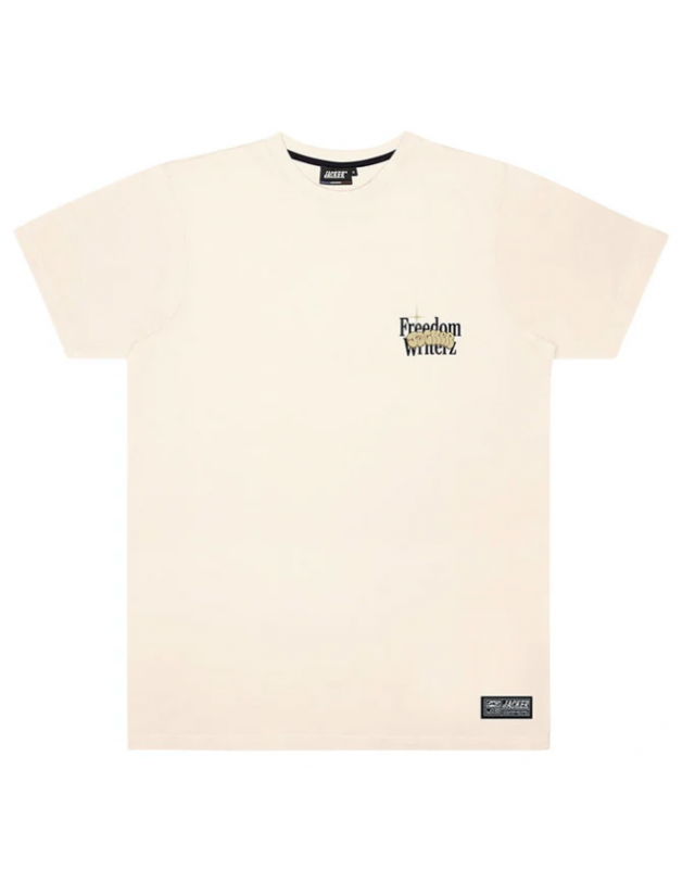 Jacker Freedom Writerz T-Shirt - Beige - T-Shirt Voor Heren  - Cover Photo 1