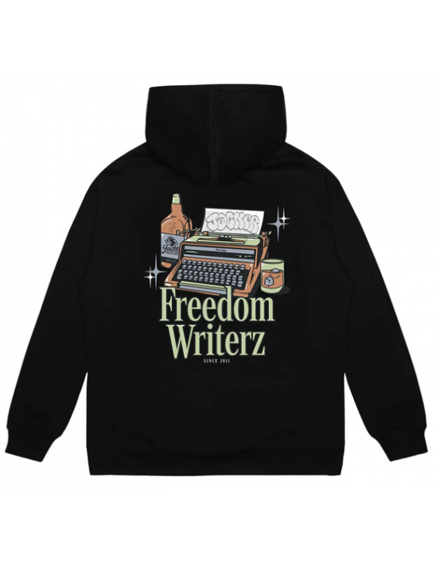 Jacker Freedom Writerz Hoodie - Black - Herren Sweatshirt  - Cover Photo 2