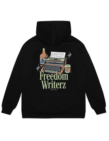 Jacker Freedom writerz Hoodie - Black - Sweat Homme - Miniature Photo 2