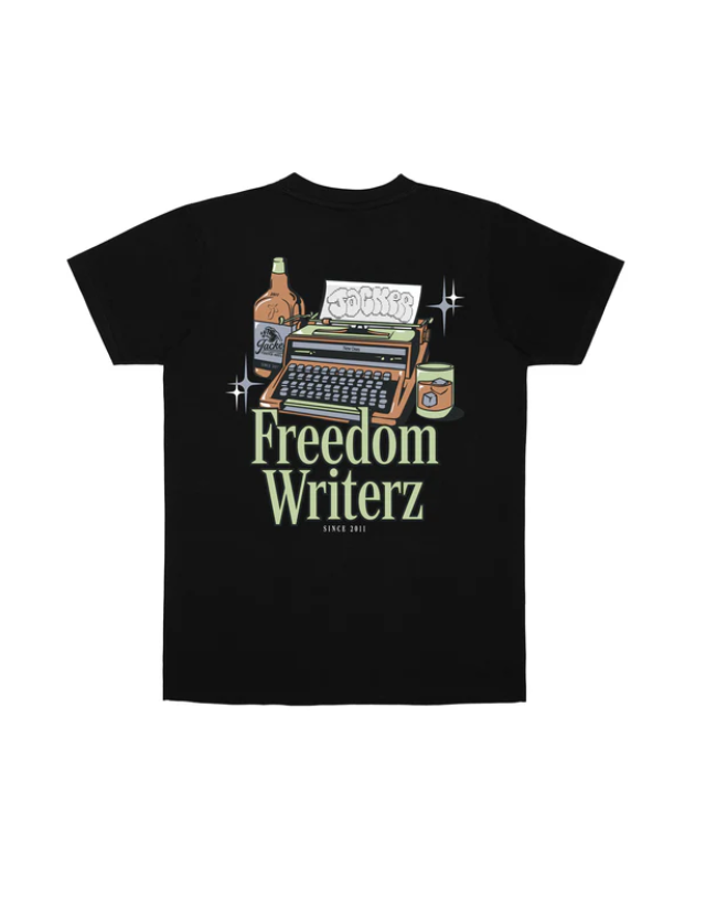 Jacker Freedom Writerz T-Shirt - Black - Men's T-Shirt  - Cover Photo 1