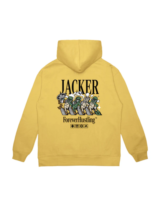 Jacker Big Pharma Hoodie - Yellow - Sweat Homme  - Cover Photo 2