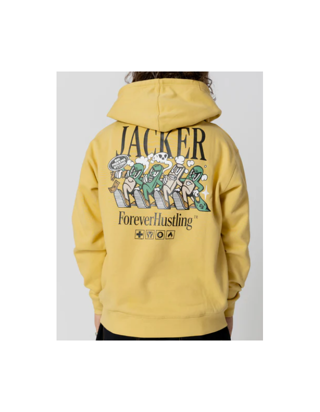 Jacker Big Pharma Hoodie - Yellow - Herren Sweatshirt  - Cover Photo 3