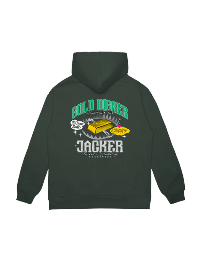 Jacker Gold Digger Hoodie - Green - Sweat Homme  - Cover Photo 2