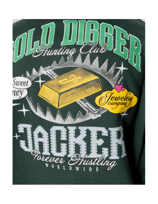 Jacker Gold Digger Hoodie - Green - Sweat Homme  - Cover Photo 3