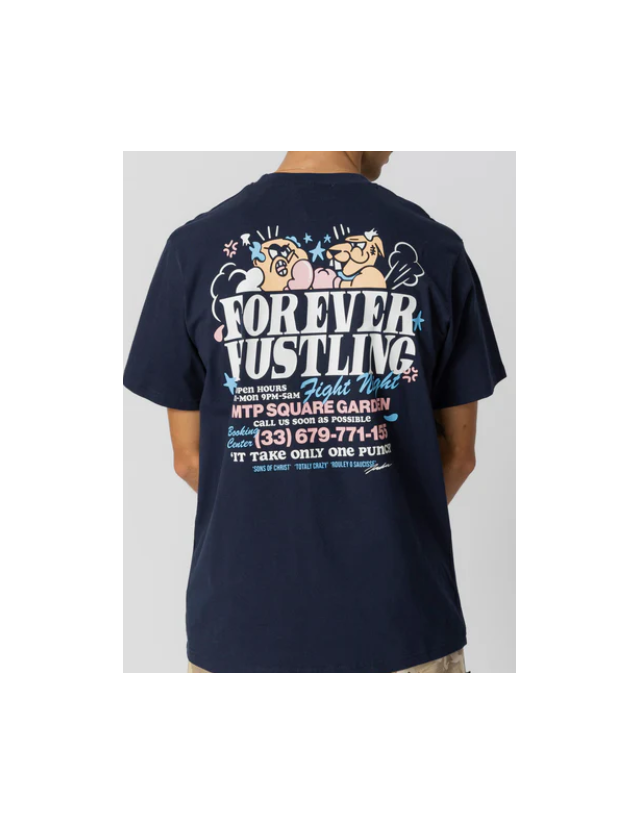 Jacker Fight T-Shirt - Navy - T-Shirt Homme  - Cover Photo 3