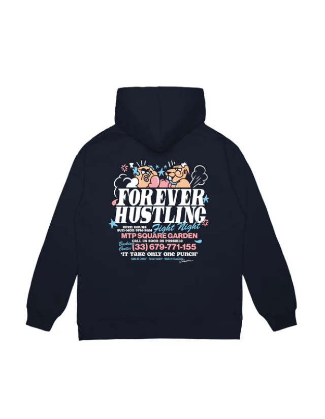 Jacker Fight Hoodie - Navy - Sweatshirt Voor Heren  - Cover Photo 1