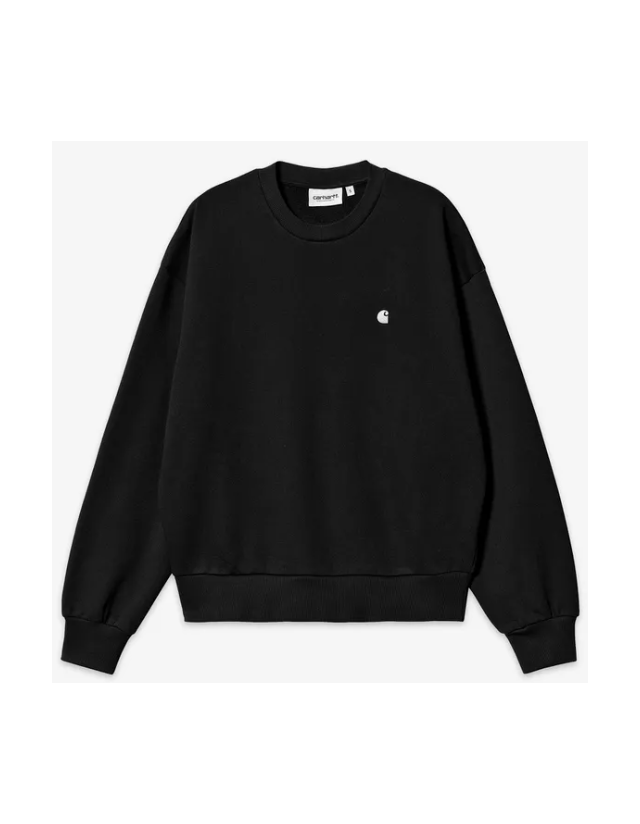 Carhartt Wip W' Casey Sweater - Black / Silver - Women's Sweatshirt  - Cover Photo 1