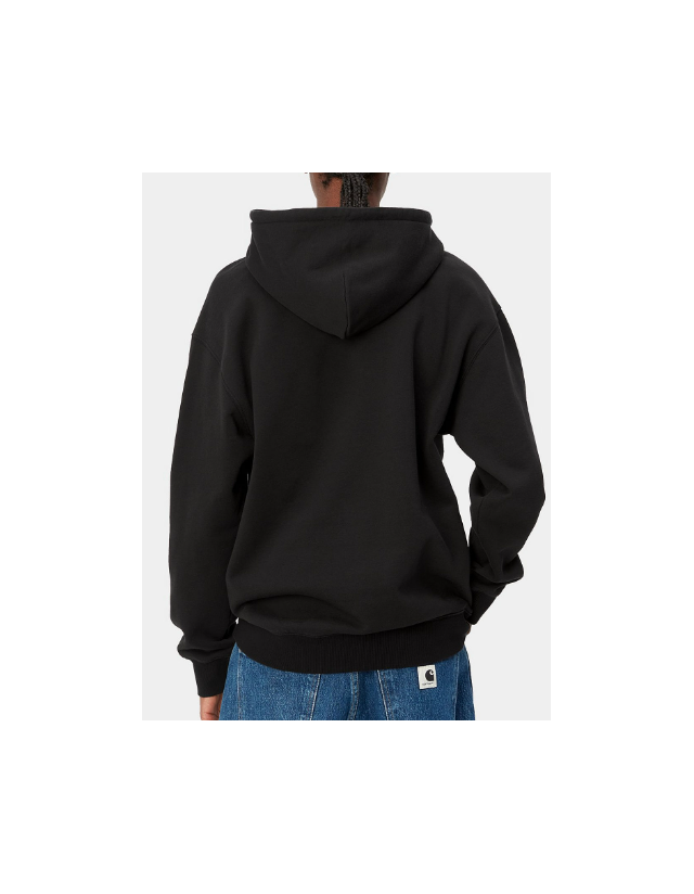 Carhartt Wip W' Hd Carhartt Sweat - Black / White - Women's Sweatshirt  - Cover Photo 1