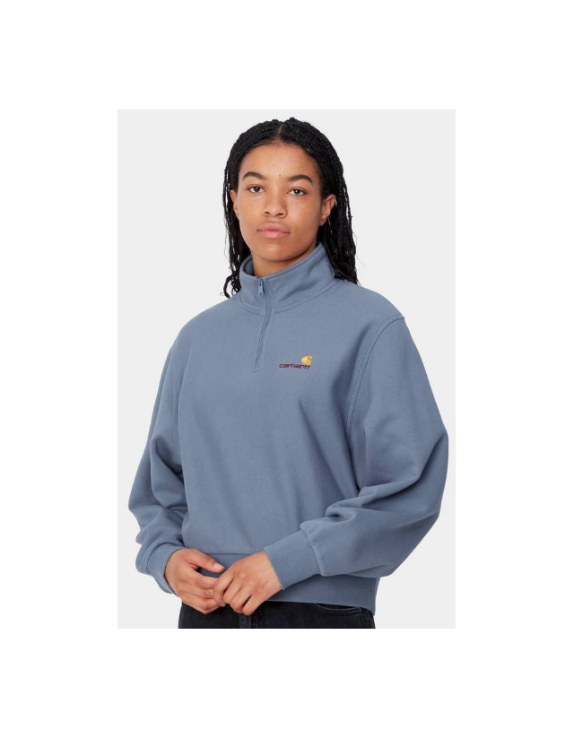 Carhartt Wip W' American Scr Neck Swt - Positano - Women's Sweatshirt  - Cover Photo 1