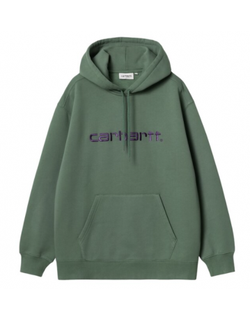 Carhartt Wip W' Hd Carhartt Sweat - Duck Green / Aura - Product Photo 1