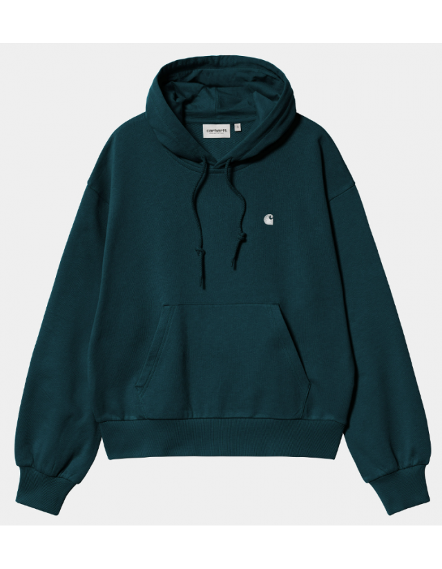 Carhartt Wip W' Hooded Casey Sweatshirt - Duck Blue - Women's Sweatshirt  - Cover Photo 1