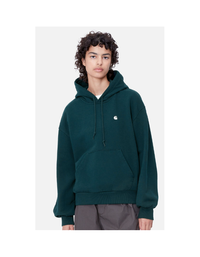 Carhartt Wip W' Hooded Casey Sweatshirt - Duck Blue - Sweat Femme  - Cover Photo 2