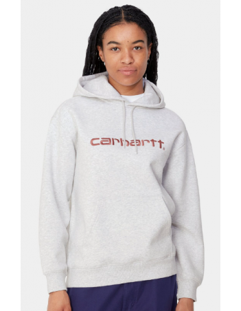 Carhartt WIP W' HD Carhartt SW - Ash heather / DustyRose - Sweat Femme - Miniature Photo 2