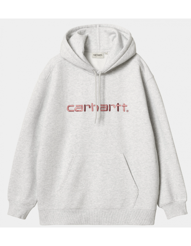 Carhartt Wip W' Hd Carhartt Sw - Ash Heather / Dustyrose - Women's Sweatshirt  - Cover Photo 1