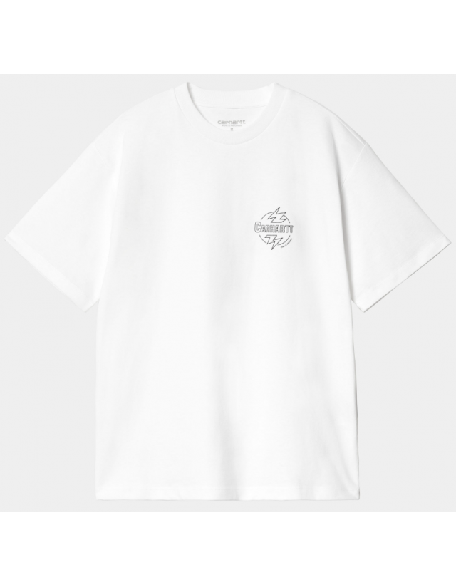 Carhartt Wip W' Ablaze T-Shirt - White / Black - Women's T-Shirt  - Cover Photo 1