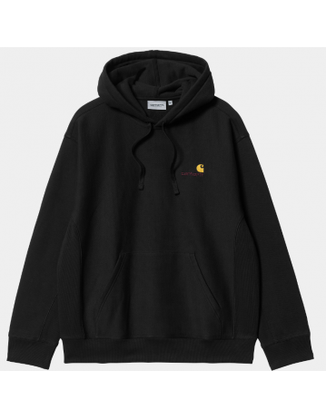 Carhartt Wip Hooded American Script Sweat - Black - Product Photo 1