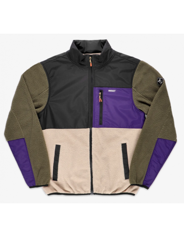 Iriedaily Auf Deck Fleece Jacket - Deep Purple - Sweatshirt Voor Heren  - Cover Photo 2