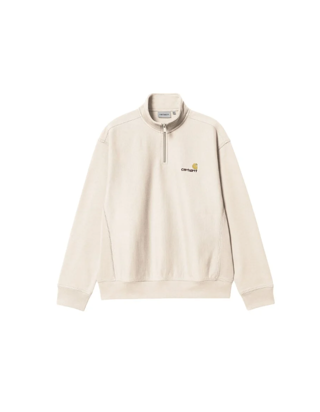 Carhartt Wip Half Zip American Sweat - Moonbeam - Sweatshirt Voor Heren  - Cover Photo 2