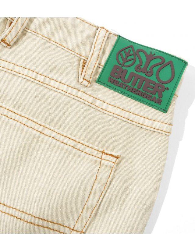 Butter Goods Wg Heavy Weight Denim - Washed Khaki - Men's Pants  - Cover Photo 4