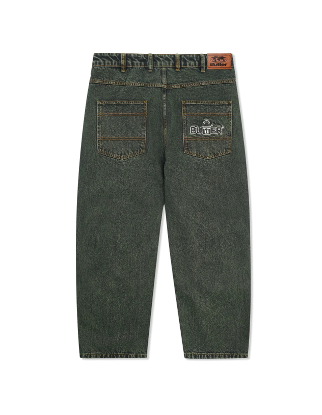 Butter Goods Lock Baggy Denim - Washed Ivy - Men's Pants  - Cover Photo 1