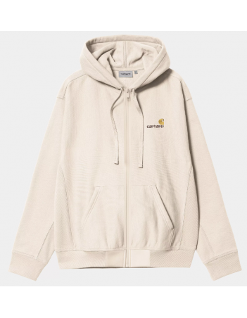 Carhartt WIP Hooded american script jacket - Moonbeam - Men's Sweatshirt - Miniature Photo 2