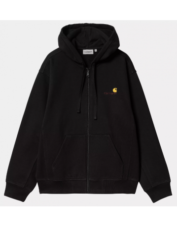 Carhartt Wip Hooded American Script Jacket - Black - Product Photo 2