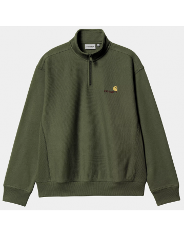 Carhartt Wip Half Zip American Script - Tarragon - Product Photo 1