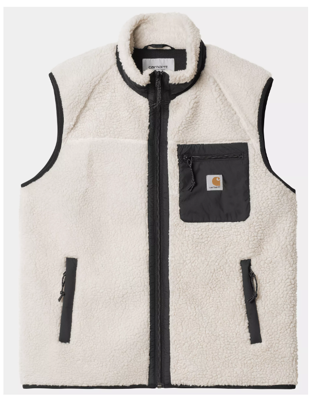 Carhartt Wip Prentis Vest Liner - Moonbeam / Black - Man Jacket  - Cover Photo 2