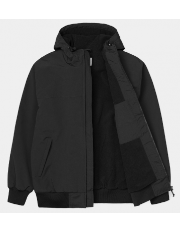 Carhartt Wip Hooded Sail Jacket - Black / White - Product Photo 2