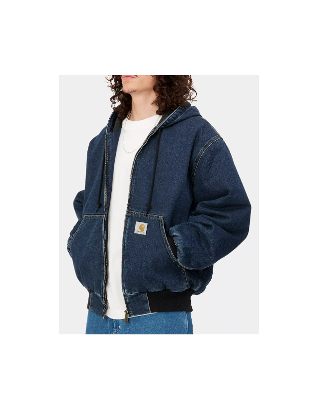 Carhartt Wip Og Active Jacket - Blue Stone Washed - Mann Jacke  - Cover Photo 3