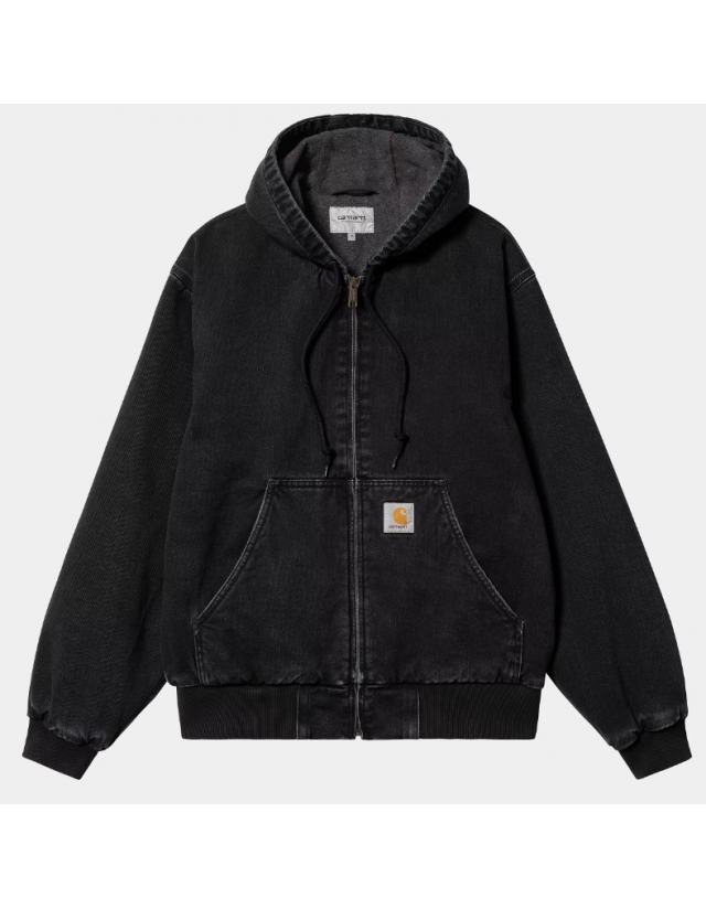 Carhartt Wip Og Active Jacket - Black Stone Washed - Man Jas  - Cover Photo 1