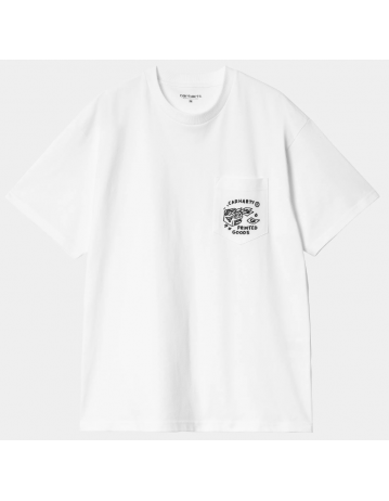 Carhartt Wip Fragments Pocket T-Shirt - White / Black - Product Photo 1